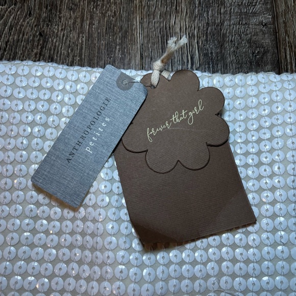 Anthropologie NWT Forever That Girl White Sequin Strapless Dress Size S/Petite - Picture 6 of 7